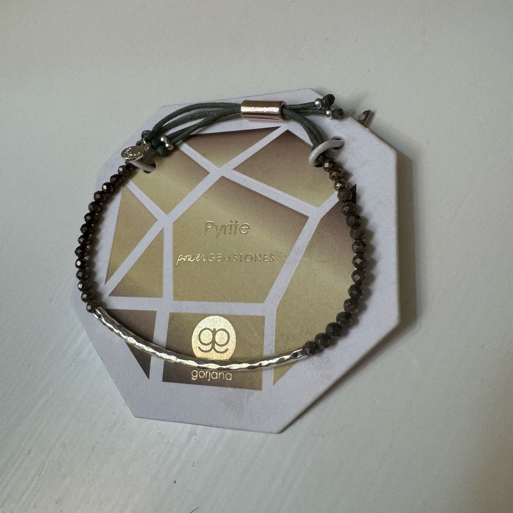 Gorjana Women’s Pyrite power gemstone bracelet.